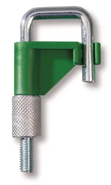 Cleme pentru furtun Ø exterior, până la 15 mm, verde, PVDF/oțel, 1 bucată