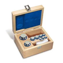 Set de greutăți OIML-Clasa F1, 1-100 g, în cutie de lemn+certificat de calibrare DAkkS