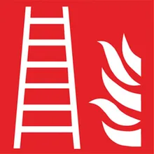 Semn de protecție împotriva incendiilor scară de incendiu, folie autoadezivă, L 200 x Î 200 mm