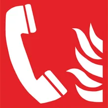 Semn de protecție împotriva incendiilor, telefon de urgență pentru incendiu, 1 bucată