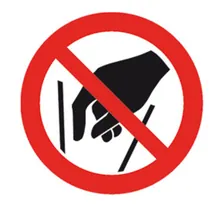 Semn de interdicție, autoadeziv, nu atingeți, ISO 7010, 1 bucată(ți)