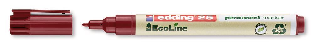 25 EcoLine permanent marker, Red, line width 1 mm, 10 unit(s)