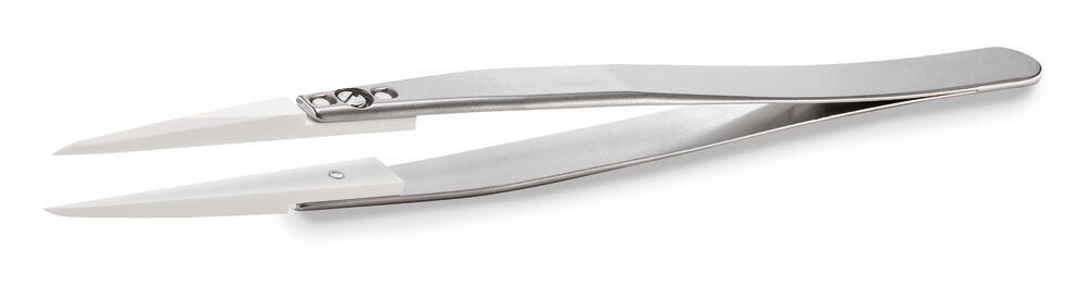 ROTILABO® ceramic tweezers, W. stain st hand, straight, point 0.3mm, 1 unit(s) — Carl Roth, cod 22A9.1