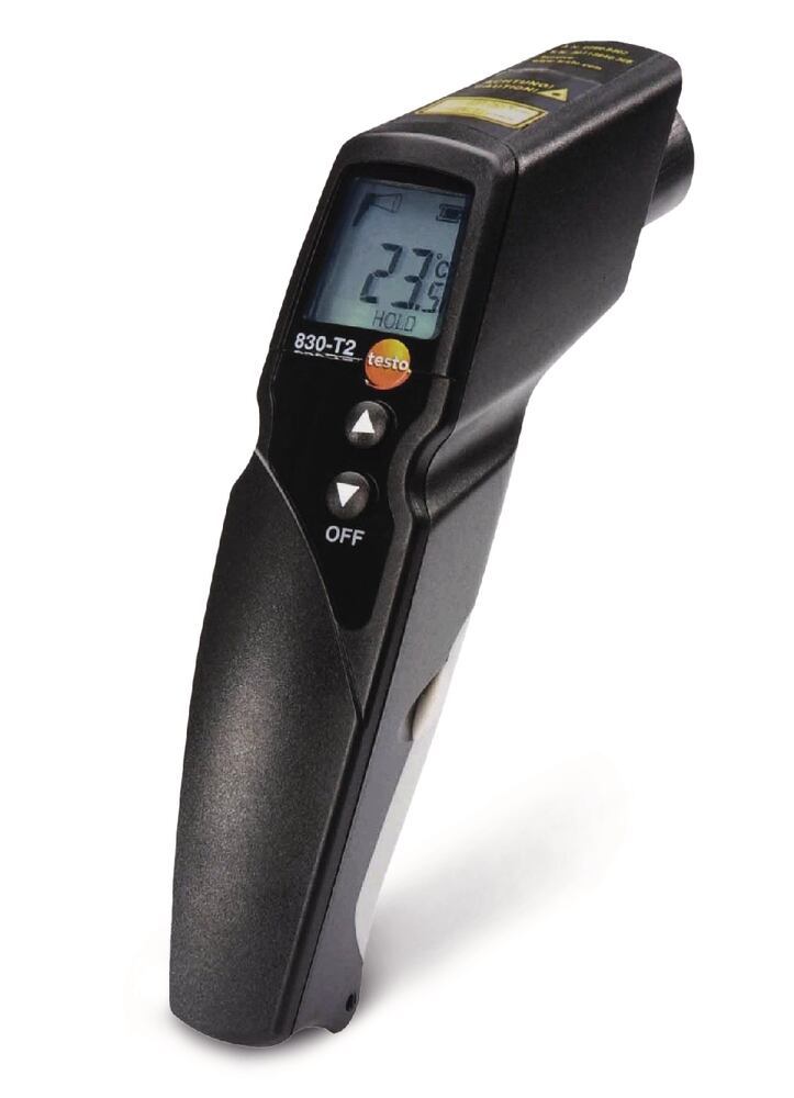 Infrared thermometer testo 830 T2, With connection f. ext temperature gauge