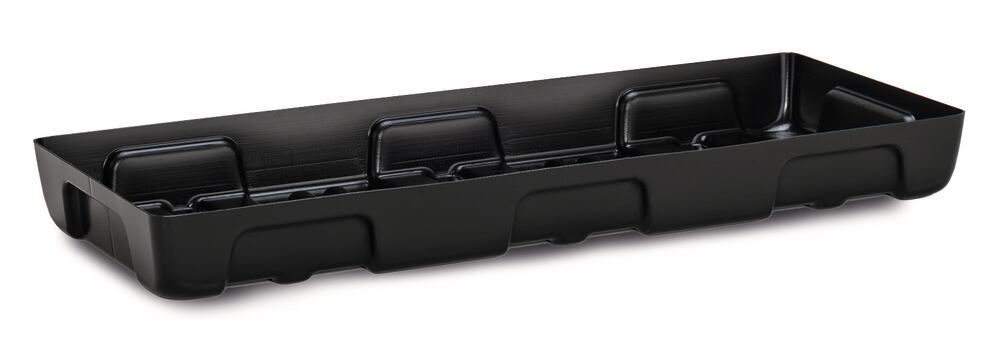 Shelf collecting tray for small drums, PE, 100x40 cm, retention capacity 21 l