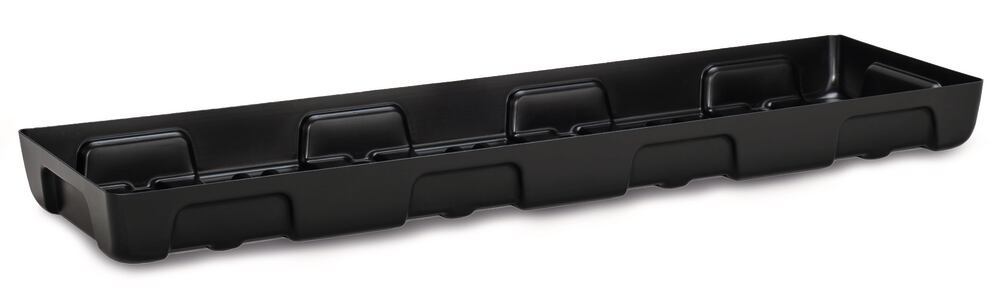 Shelf collecting tray for small drums, PE, 130x40 cm, retention capacity 28 l