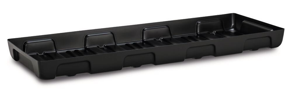 Shelf collecting tray for small drums, PE, 130x50 cm, retention capacity 36 l