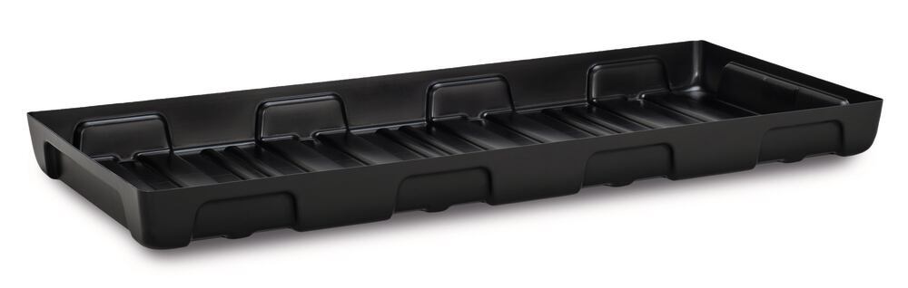 Shelf collecting tray for small drums, PE, 130x60 cm, retention capacity 44 l