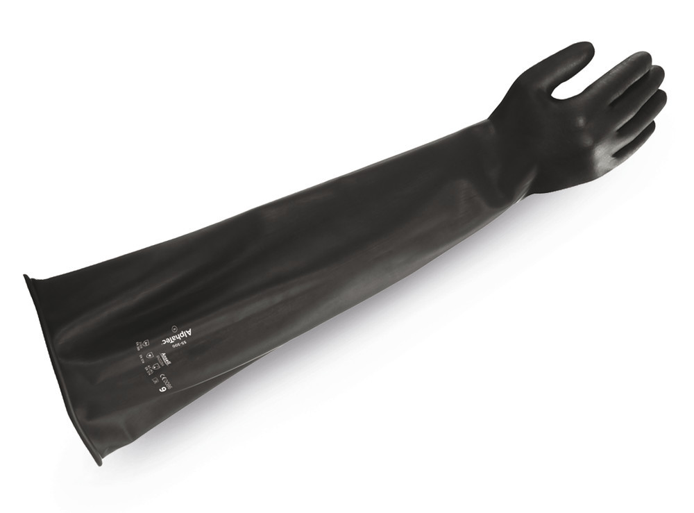 AlphaTec® 55-301 glove box gloves, Neoprene, port 180mm, 0.51mm thick sz.9