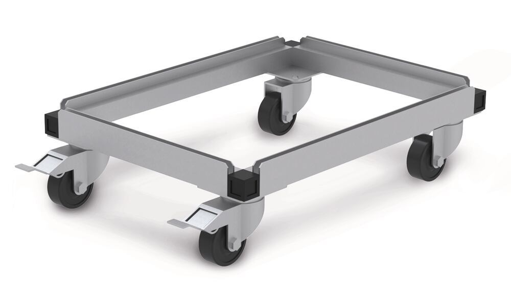 Roller trolleys f b.safe collecting tray, Aluminium, for 25 l HDPE tray — Carl Roth, cod 23KL.1