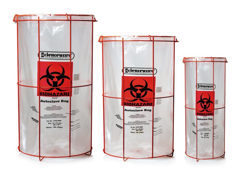 Poxygrid wire stand for disposal bags , made of wire, epoxy coated, size M