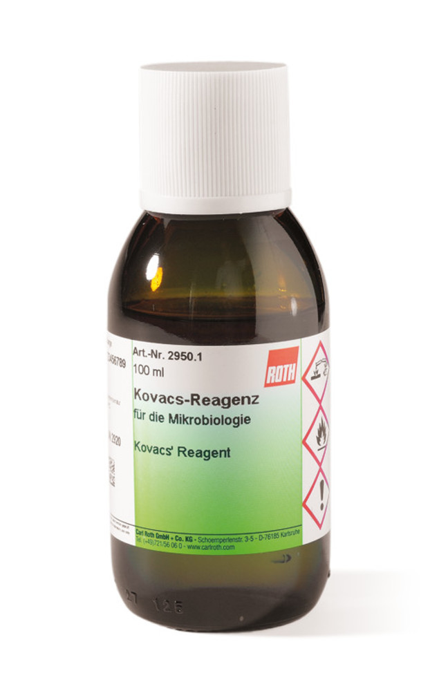 Kovacs' Reagent, for microbiology, 100 ml, glass