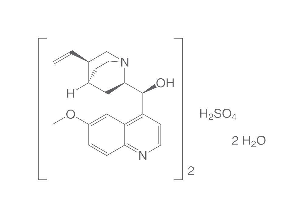 Quinidine sulphate dihydrate, min. 99 %, 10 g, glass