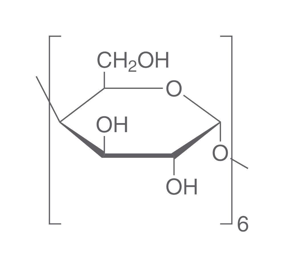 alpha-Cyclodextrin, min. 98 %, for biochemistry, 25 g, glass