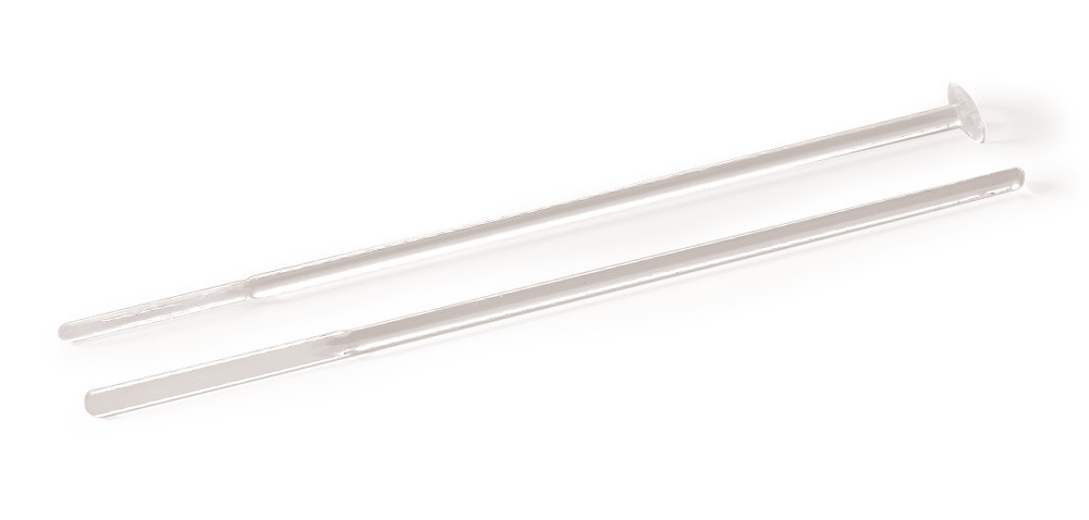 Stirring spatula, PS, total length 120mm, no mixing plate, blade, L 30 x W 3 mm