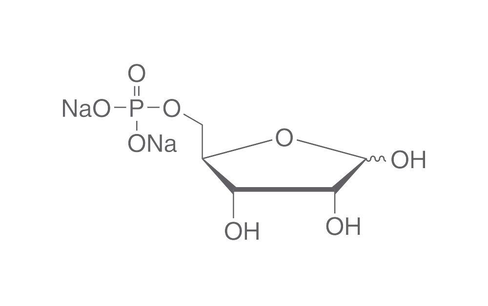 D-Ribose-5-phosphate disodium salt, min. 85 %, for biochemistry, 1 g, glass