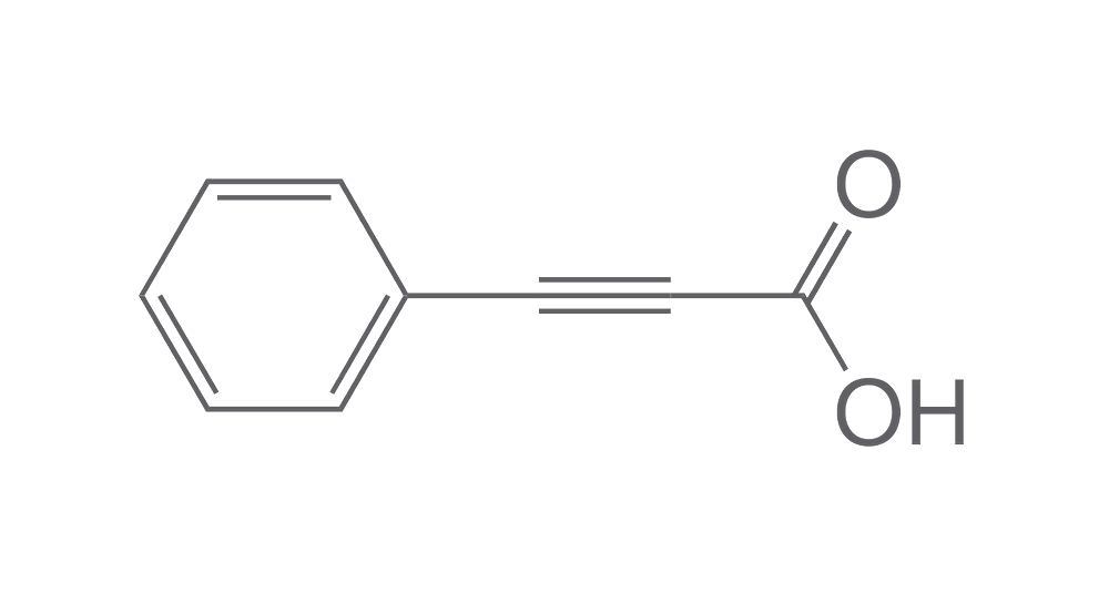 Phenylpropiolic acid, min. 98 %, for synthesis, 5 g, plastic