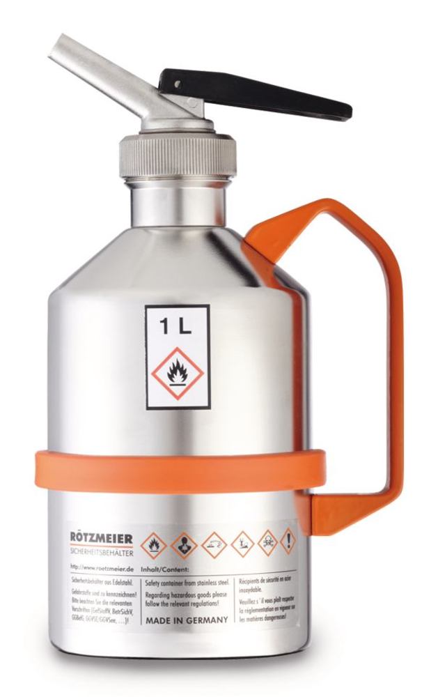 Safety lab can, stainless steel, fine dosing spout, 1 l, 1 unit(s)