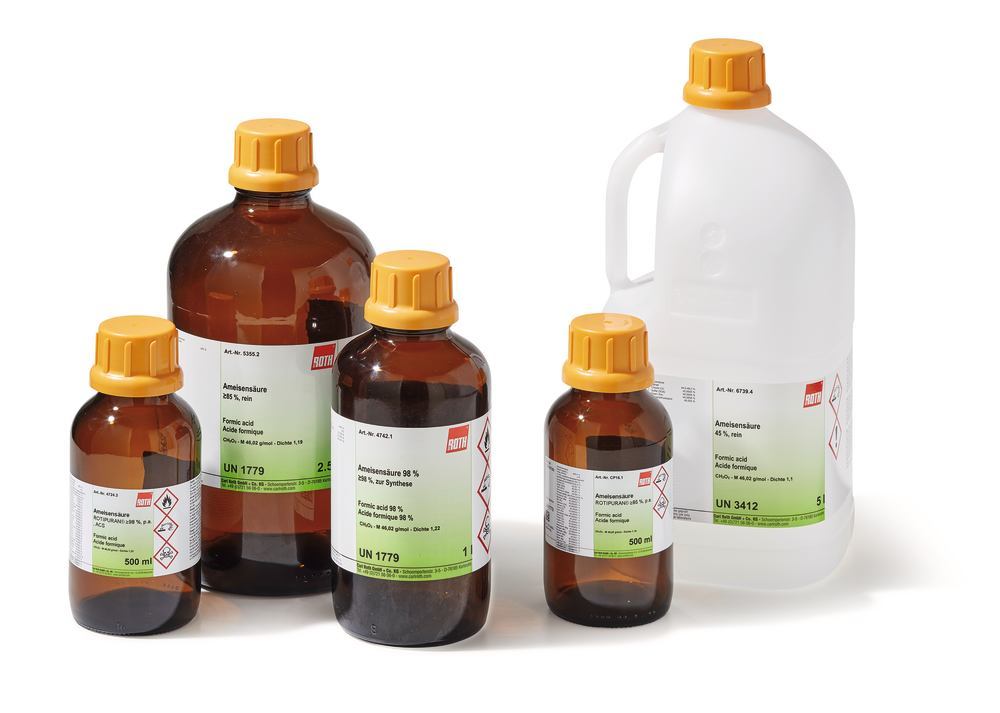 Formic acid, 45 %, pure, 25 l, plastic