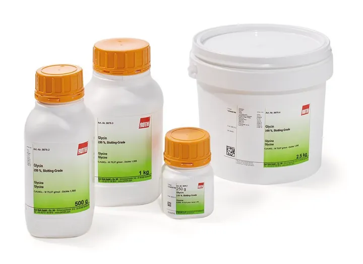 Glicină, 250 g, min. 99 %, Blotting-Grade, 250 g, plastic — Carl Roth, cod 0079.1