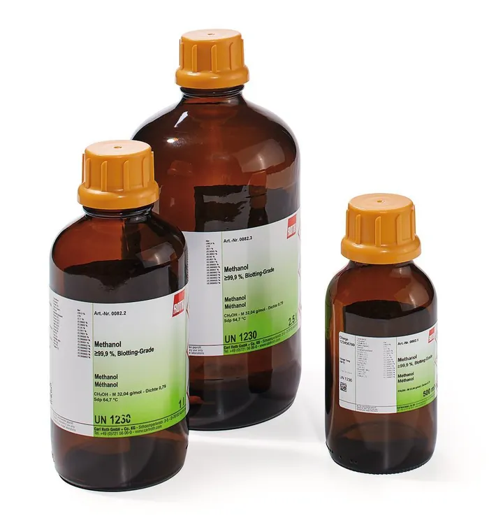 Metanol, min. 99,9 %, Blotting-Grade, 1 l, sticlă — Carl Roth, cod 0082.2