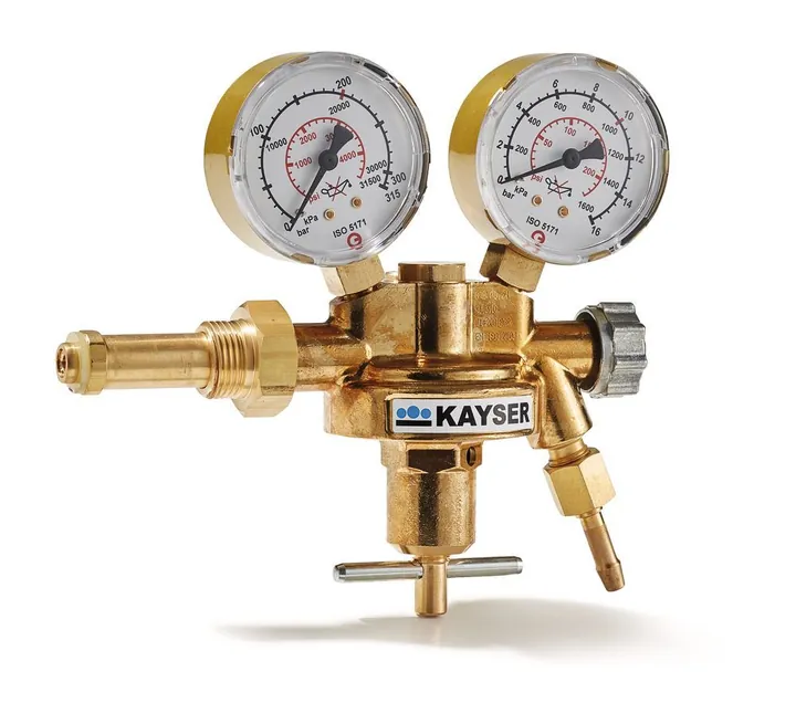 Regulator de presiune pentru butelie, cu o singură treaptă, alamă, tip de gaz aer comprimat — Carl Roth, cod 0270.1