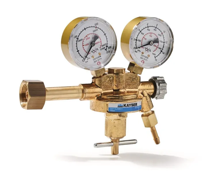 Regulator de presiune pentru butelie, cu o singură treaptă, alamă, tip de gaz oxigen, 1 bucată — Carl Roth, cod 0285.1