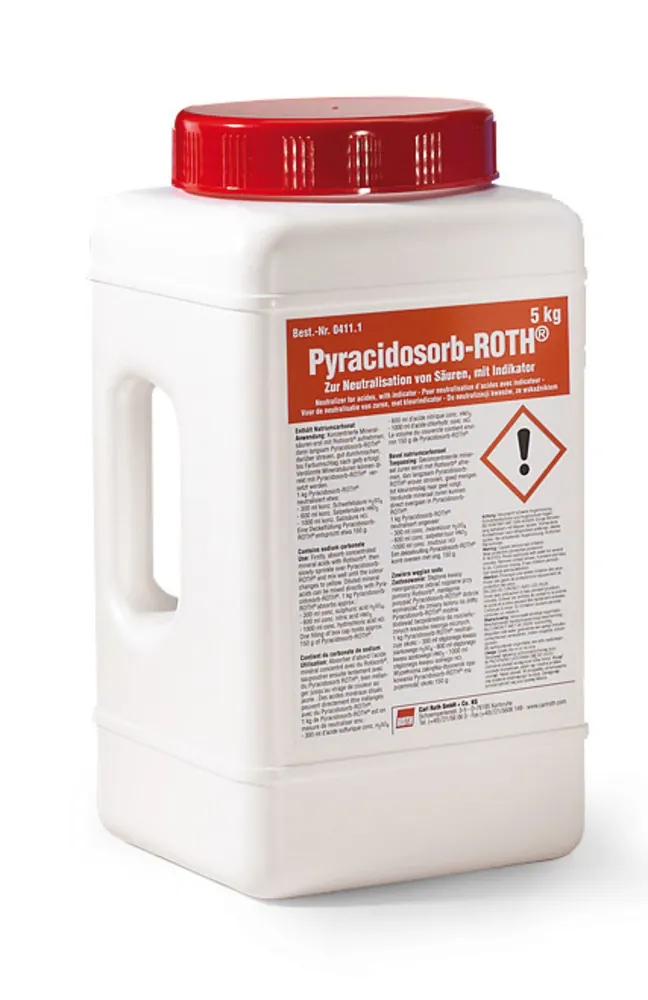 Pyracidosorb-ROTH®, pentru neutralizarea acizilor, 5 kg, plastic — Carl Roth, cod 0411.1