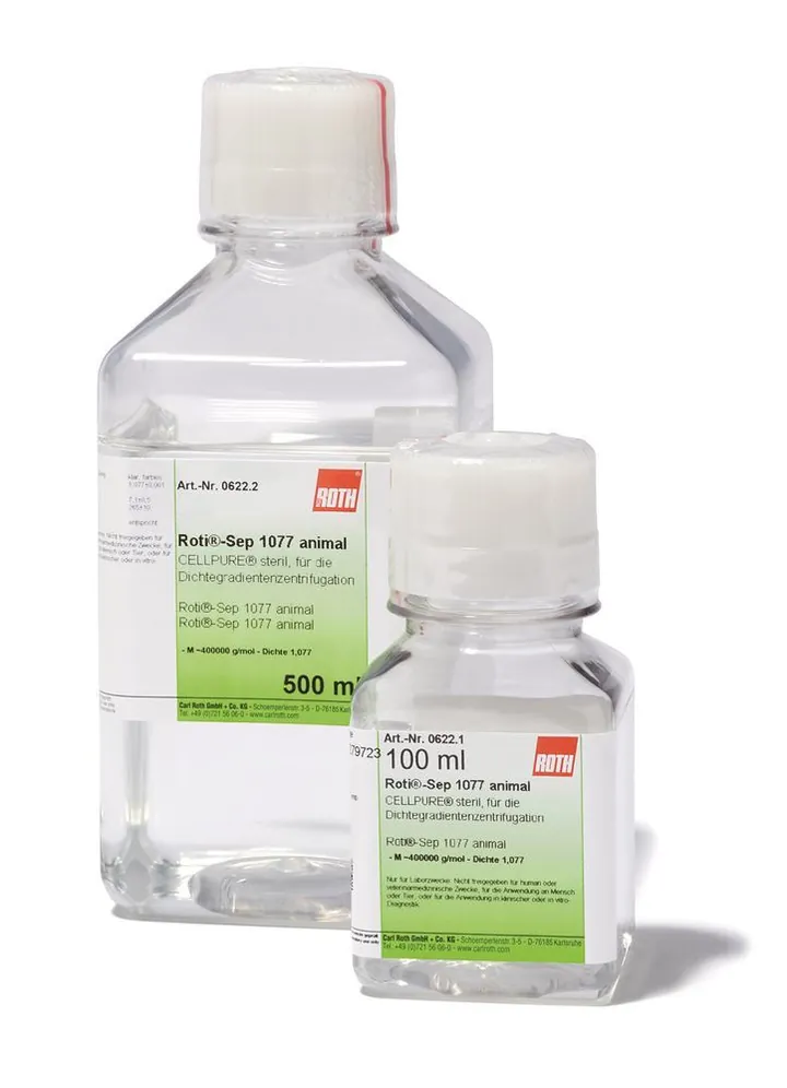 ROTI®Sep 1077 animal, steril, pentru centrifugare în gradient de densitate, 500 ml — Carl Roth, cod 0622.2