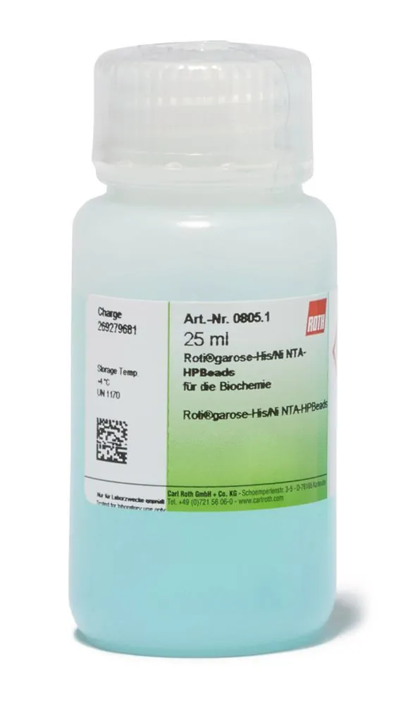 ROTI®Garose-His/Ni NTA-HPBeads, pentru biochimie, 25 ml, plastic — Carl Roth, cod 0805.1