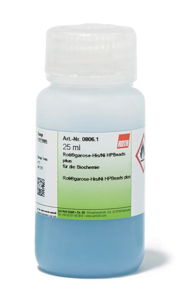 ROTI®Garose-His/Ni HPBeads plus, pentru biochimie, 100 ml, plastic — Carl Roth, cod 0806.2