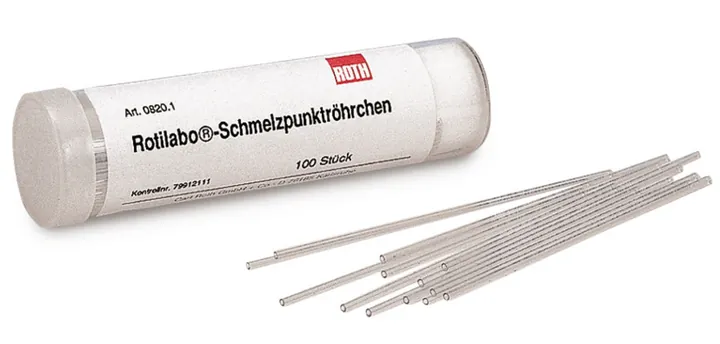 Tuburi Rotilabo®-capillary, deschise la un capăt, Ø exterior 1.35mm, L 80mm, 100 buc. — Carl Roth, cod 0820.1