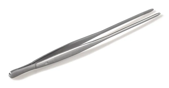 Pensă lungă, dreaptă, oțel inoxidabil, L 30 cm, cu mânere striate de 25 mm — Carl Roth, cod 0951.1