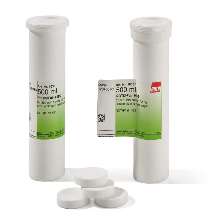 ROTI®fair HBS, pentru 500 ml / tabletă, 12 buc., tub — Carl Roth, cod 1033.1