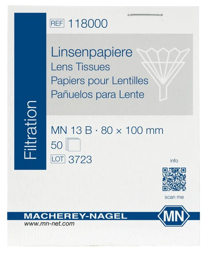 Șervețele de hârtie pentru lentile, 10 pachete a câte 50 de coli, 80 x 100 mm, 10 buc. — Carl Roth, cod 1068.1
