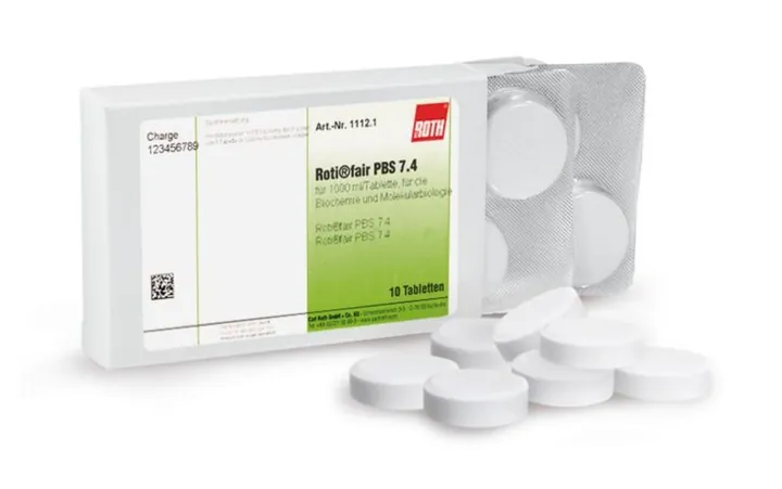 ROTI®fair PBS 7.4, pentru 500 ml / tabletă, 100 unitate(ăți), plastic — Carl Roth, cod 1111.2