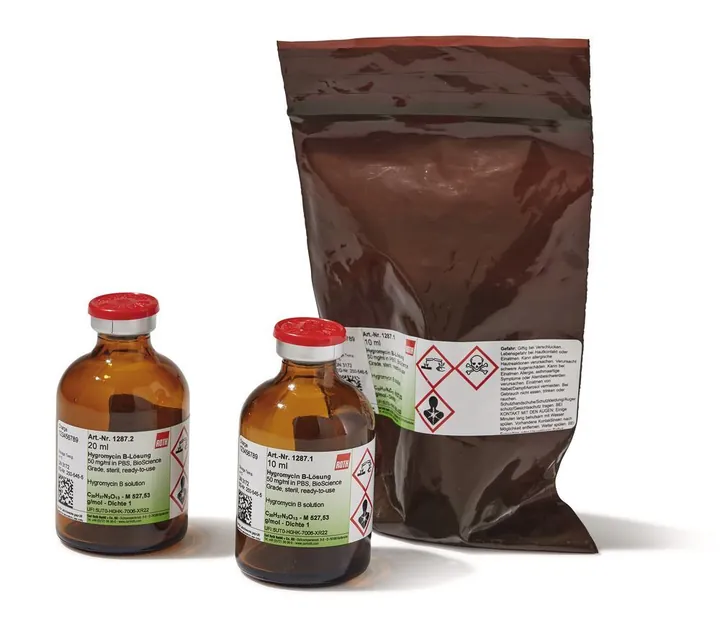 Soluție de Higromicină B, 50 mg/ml, BioScience-Grade, sterilă, 20 ml, sticlă — Carl Roth, cod 1287.2