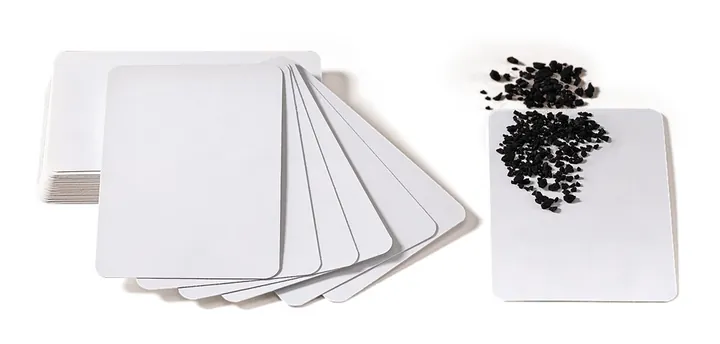 Rotilabo®-cards, ca lame de cântărire sau răzuitoare, 1 kg — Carl Roth, cod 1656.1