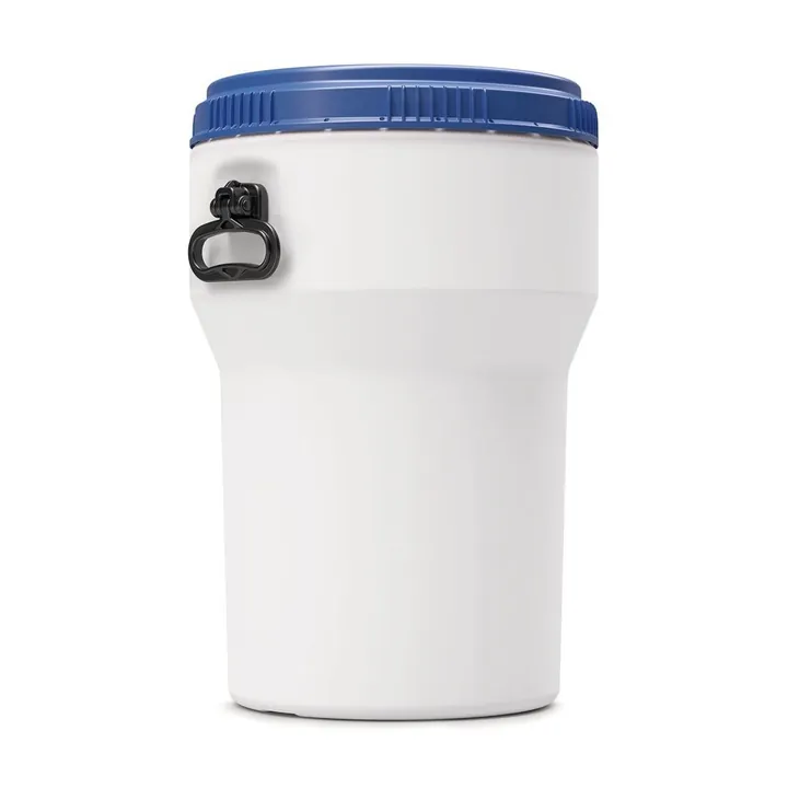Butoi stivuibil, 40 l, alb cu capac albastru cu filet, 1 bucată — Carl Roth, cod 1A38.1