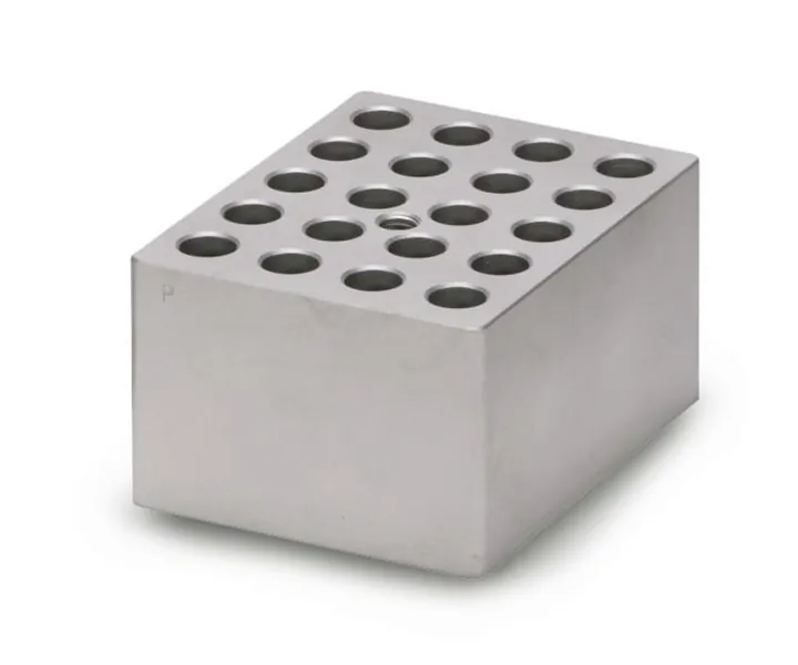 Bloc interschimbabil pentru SBH200D, Pentru 20 x 2.0 mm vase de reacție, 75 x 95 x 50 mm — Carl Roth, cod 1A7L.1