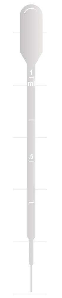Pipete Pasteur gradate, 1 ml nesterile, bilă de aspirație mică — Carl Roth, cod 1CAH.1