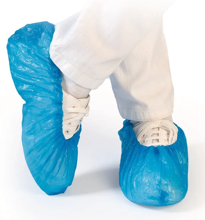 Acoperitori de încălțăminte CPE Extra, Albastru, 44 cm, 75 µm, 50 buc. — Carl Roth, cod 1CXP.1