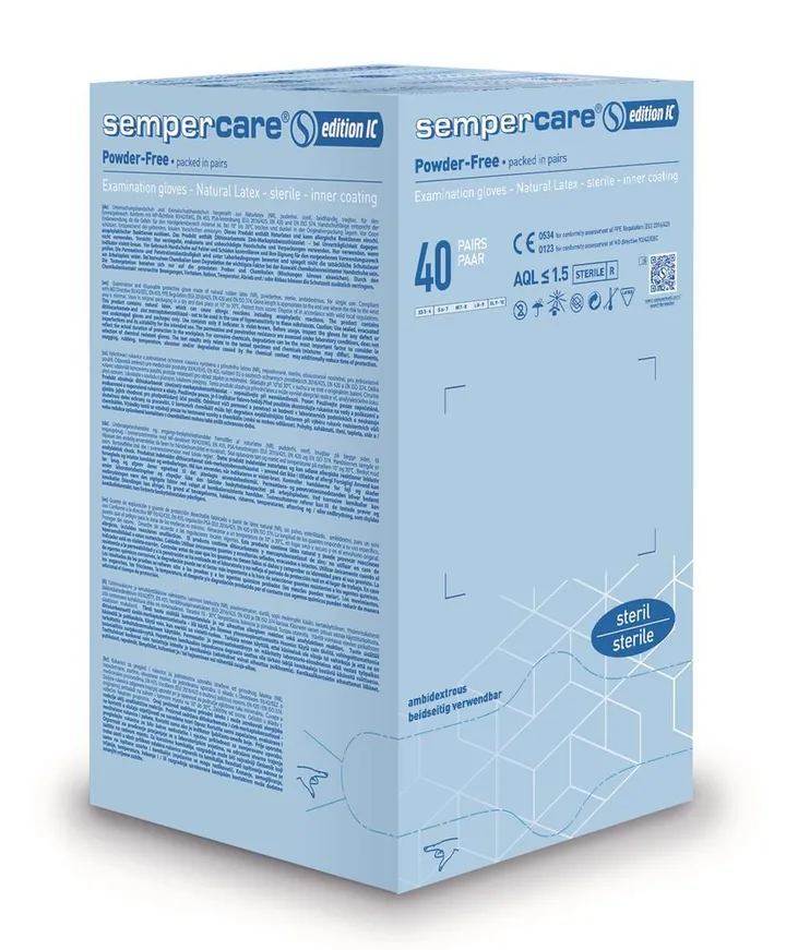 Mănuși de examinare Sempercare® Edition IC sterile, mărimea S (6-7), 40 perechi — Carl Roth, cod 1H02.1