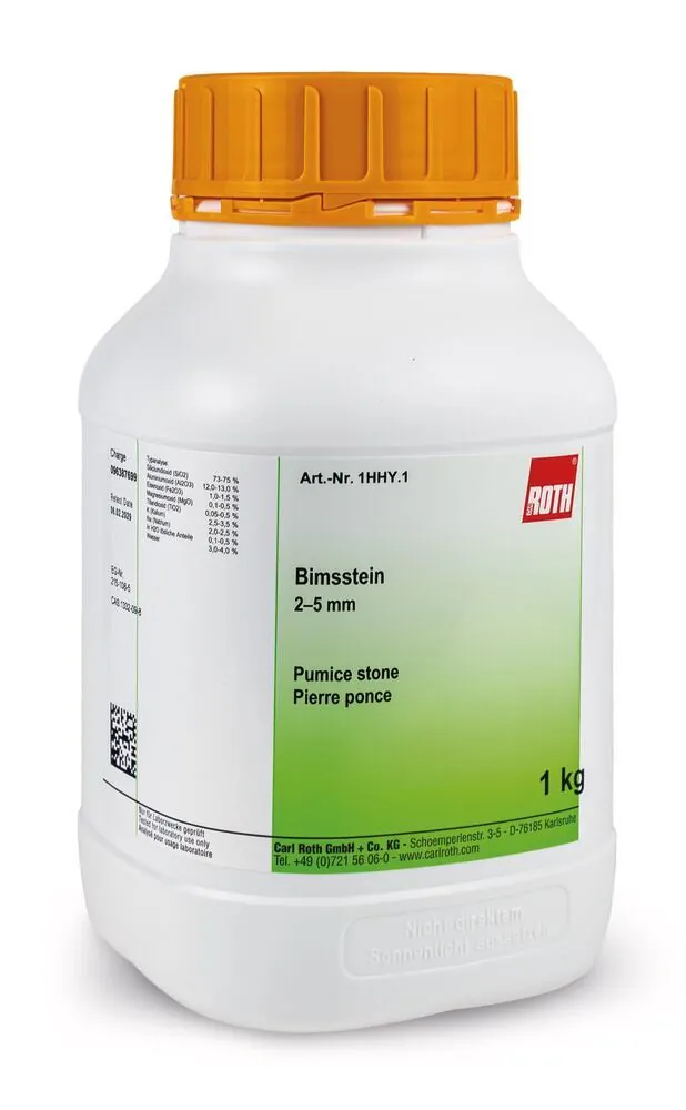 Piatră ponce, 2-5 mm, 2.5 kg, plastic — Carl Roth, cod 1HHY.2