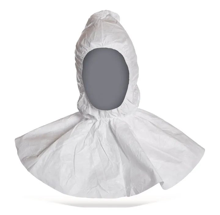 Glugă TYVEK 500, model PH30, Alb, cu guler extins, 25 unități — Carl Roth, cod 1HXK.1
