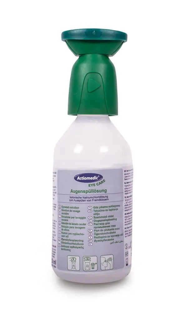 Flacon Actiomedic pentru spălarea ochilor, soluție de clătire NaCl 0.9% sterilă 250ml, 1 unitate — Carl Roth, cod 1K10.1
