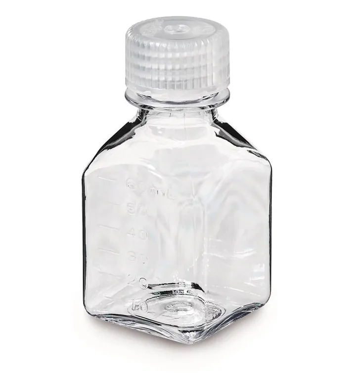 Flacon cu gât îngust, pătrat, PC, 60 ml, 12 buc. — Carl Roth, cod 1L1H.1