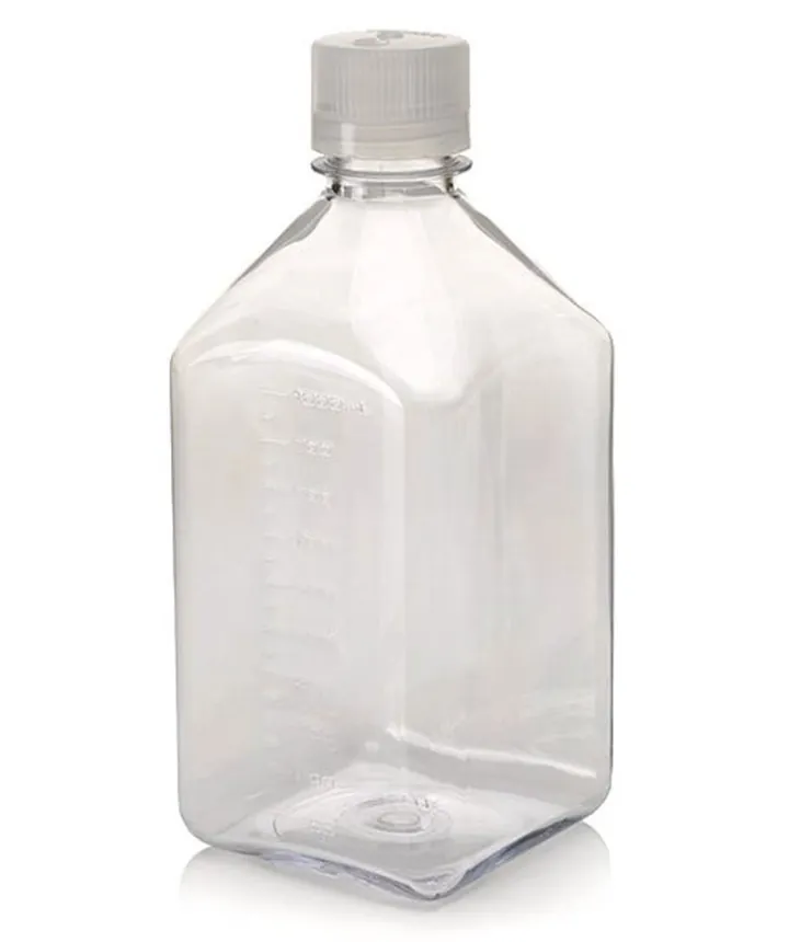 Flacon cu gât îngust, pătrat, PC, 1 l, 4 buc. — Carl Roth, cod 1L1P.1