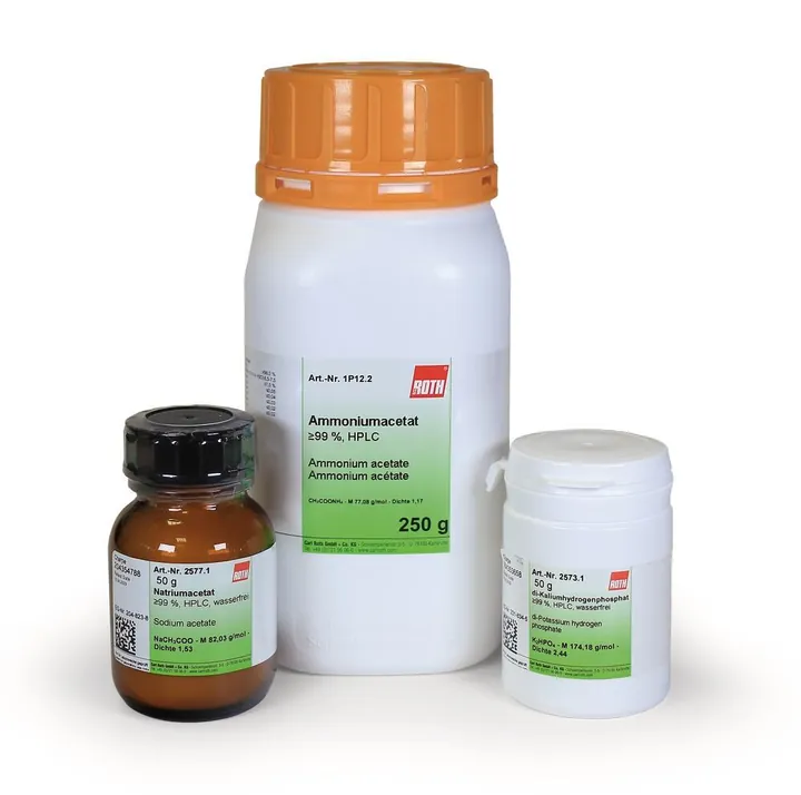 Acetat de amoniu, min. 99 %, HPLC, 250 g, plastic — Carl Roth, cod 1P12.2