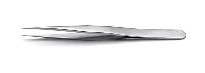 ROTILABO® pensetă de precizie, Dreaptă S tip 3, L 120 mm, SS 0.12 mm, 1 bucată — Carl Roth, cod 1P35.1